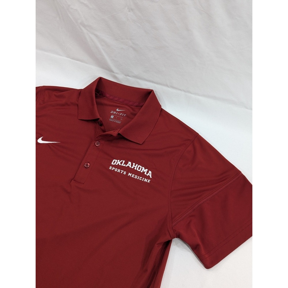 Oklahoma Sooners Nike Dri-Fit Polo Men's Small Sports Medicine Red Excellent